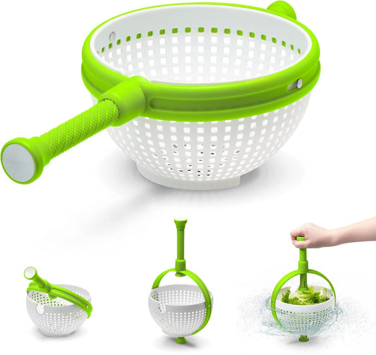 DryTwist™ – 360° Vegetable Spinner & Dryer | Washes, Spins & Drains in Seconds