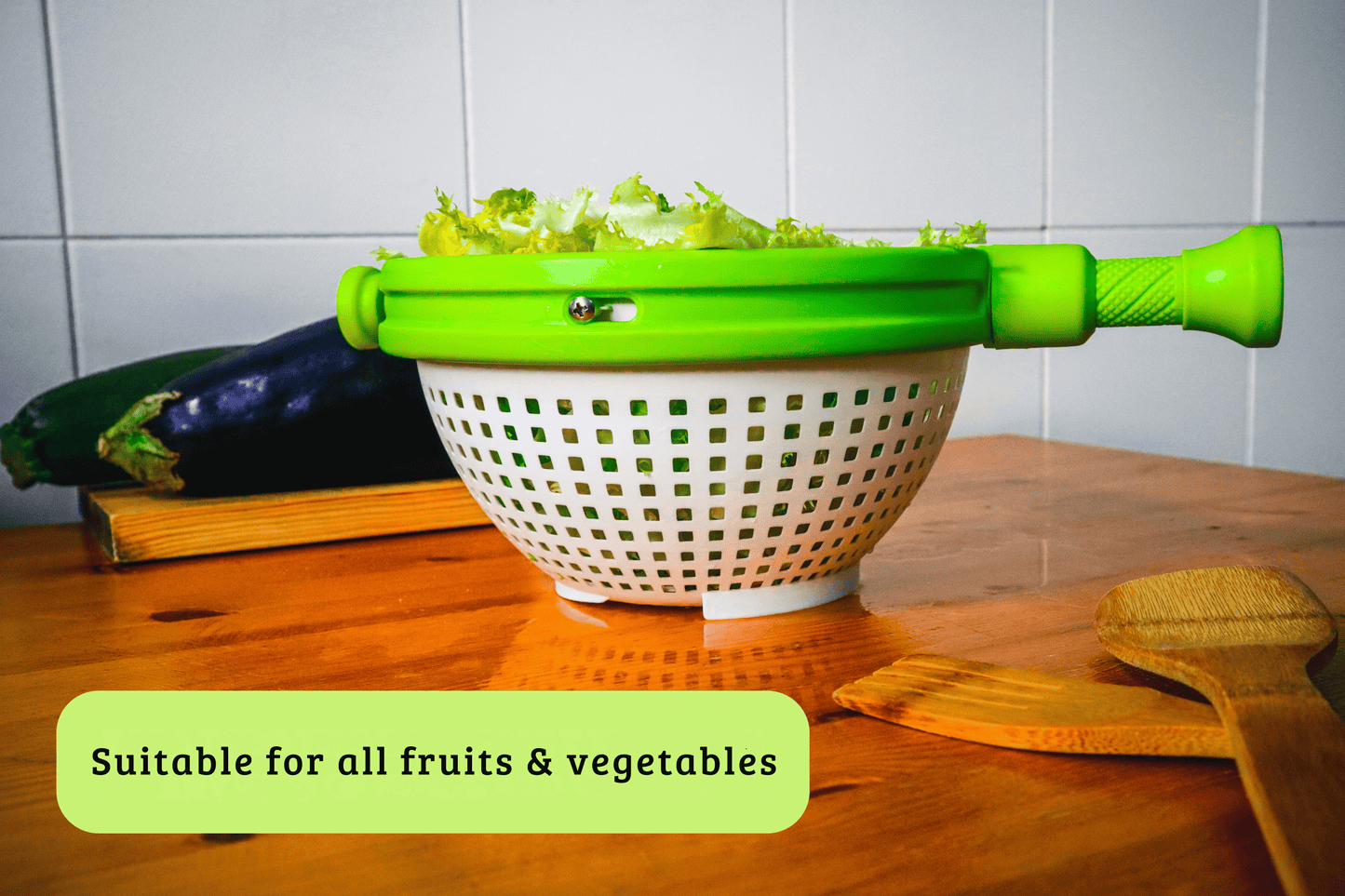 DryTwist™ – 360° Vegetable Spinner & Dryer | Washes, Spins & Drains in Seconds